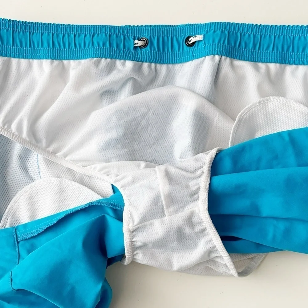 Psycho Bunny Men’s 7” Bickling Swim Trunks Size XL Blue Lined